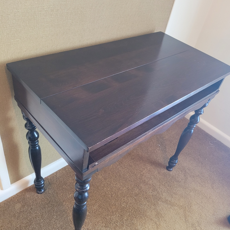 Antique Dark Wood Secretary/Spinet Desk - photo 3
