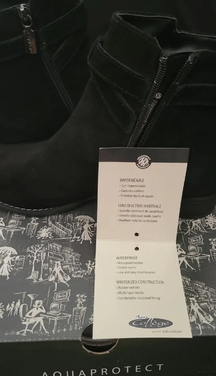 Aqua College Black Suede Ankle Boots image indicator(9)