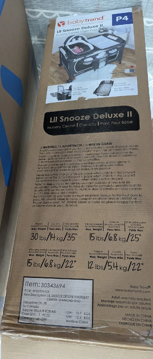 Baby Trend Lil Snooze Deluxe II Nursery Center $90 OBO image indicator(4)