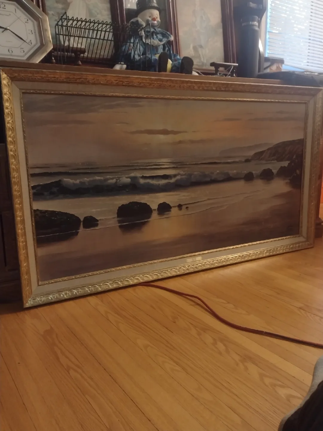 Framed Beach Painting