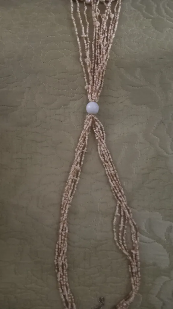 Beaded Strand Necklace with Central Bead image indicator(2)