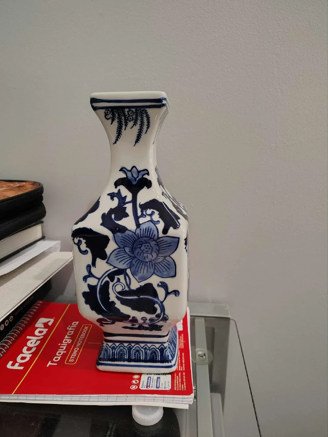 Blue & White Floral Ceramic Vase thumbnail
