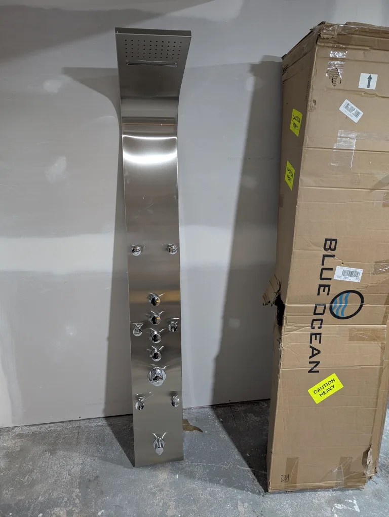 Brand New Brushed Nickel Rainfall Shower Panel For Sale image indicator(3)