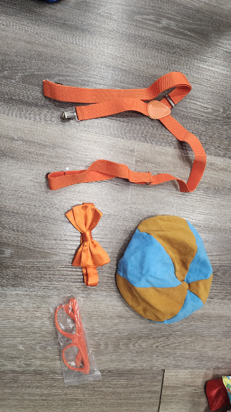 Blippi Costume Set - Hat, Bowtie, Suspenders, Glasses