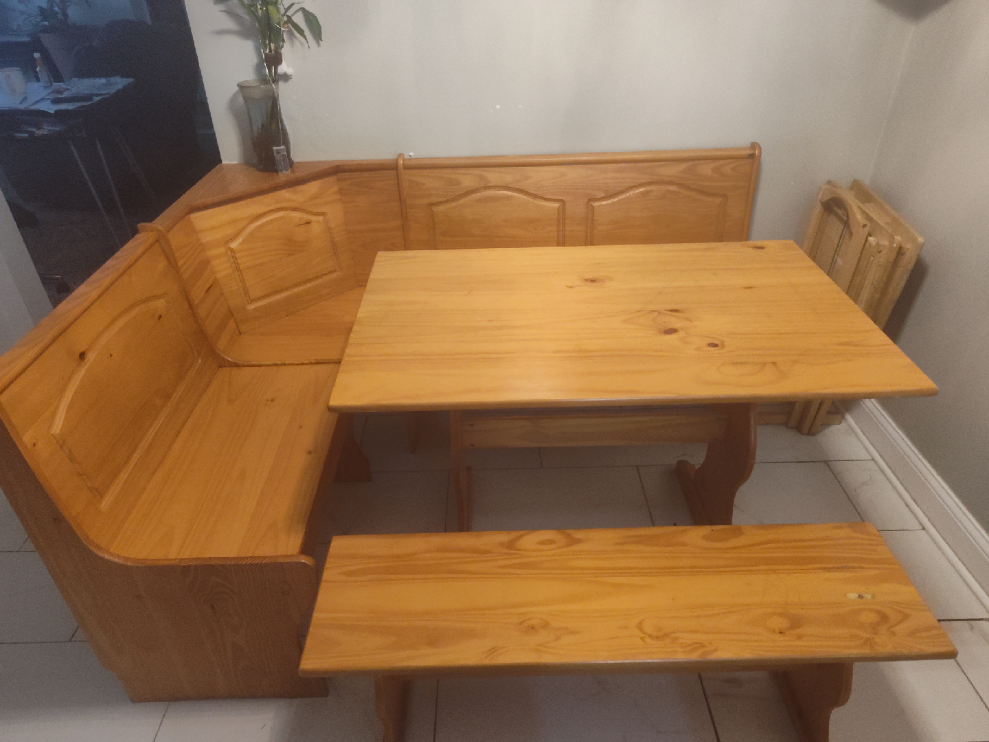 Wooden Dining Table Booth Set
