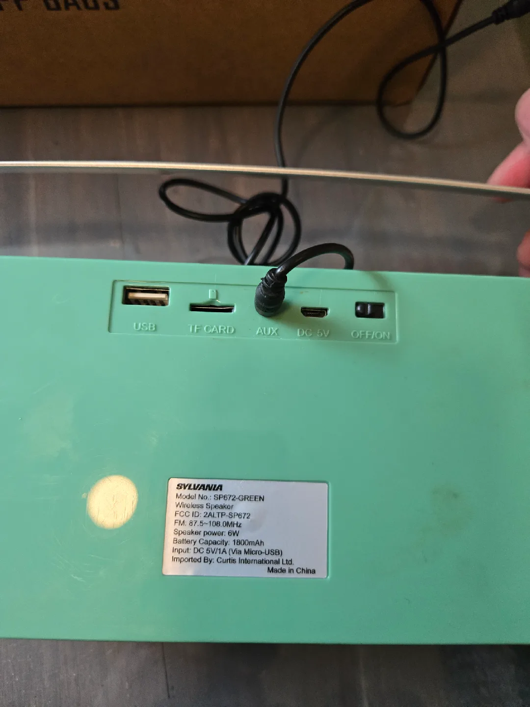 Sylvania SP672 Green Wireless Speaker image indicator(4)