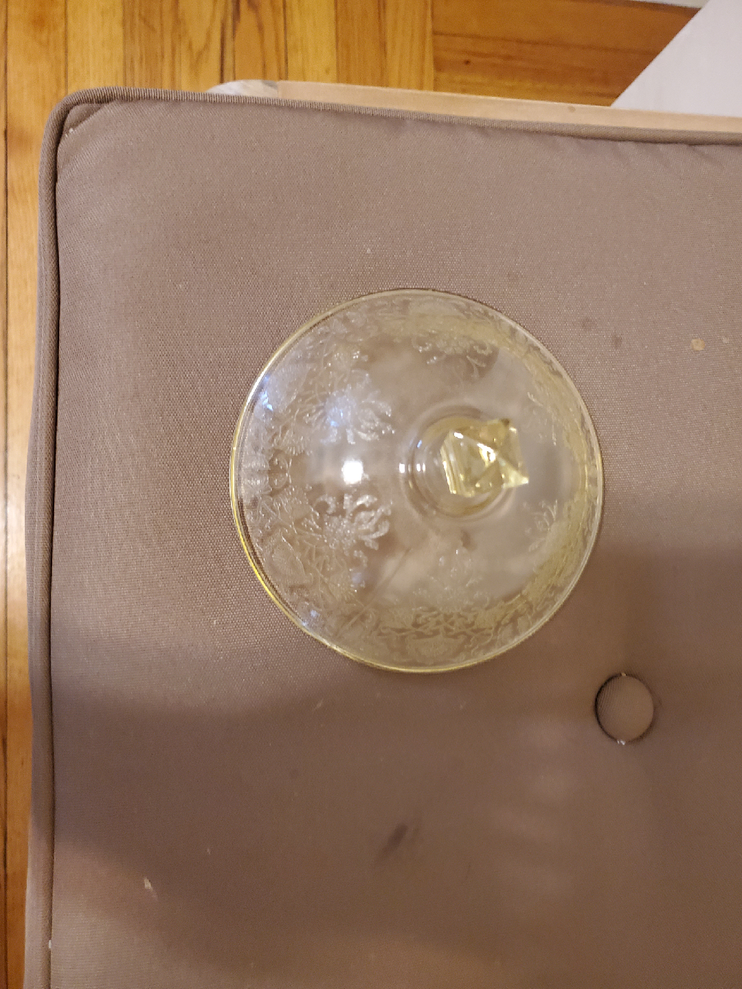 Vintage Yellow Depression Glass Bowl