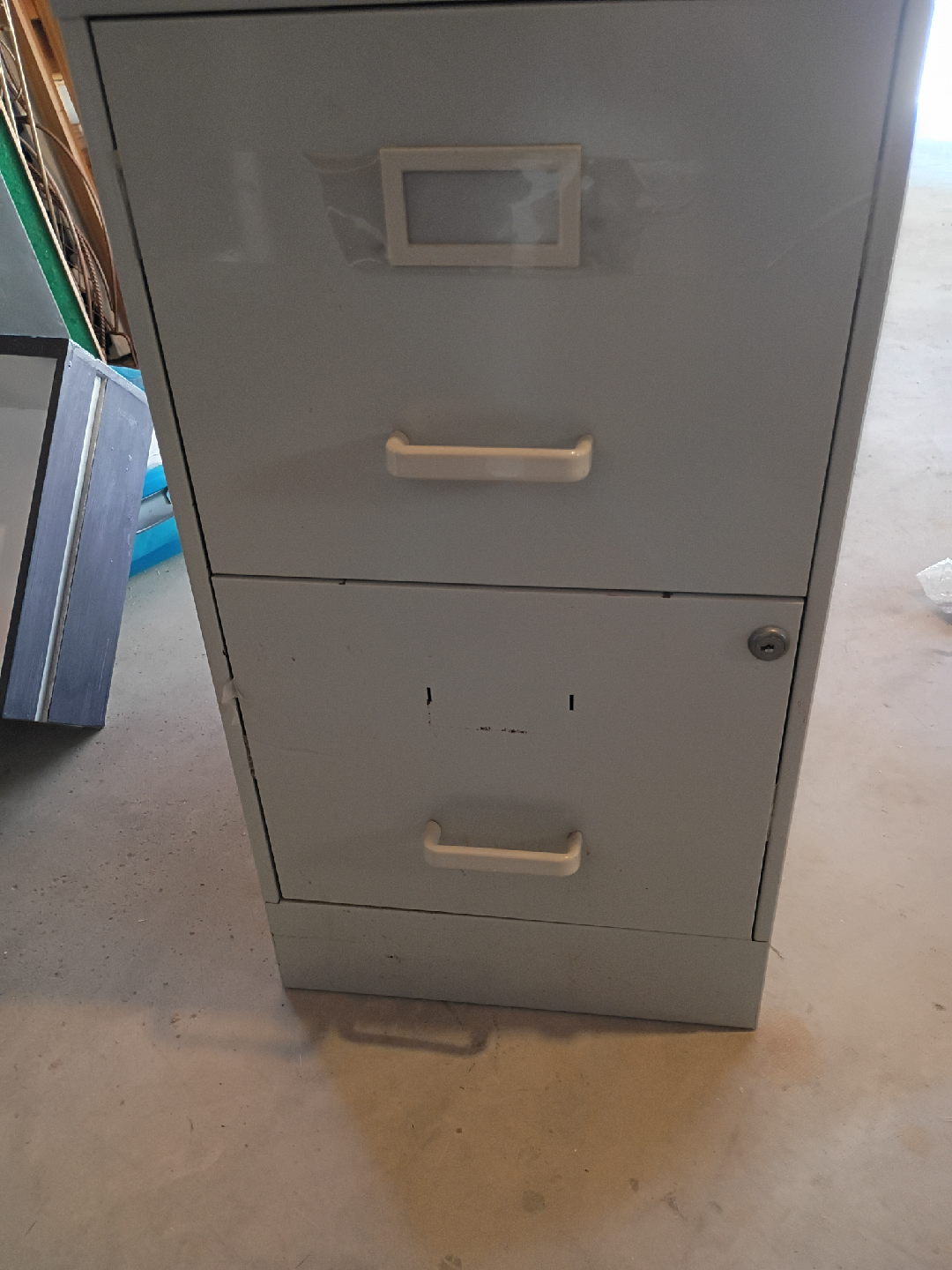 Two drawer file cabinet