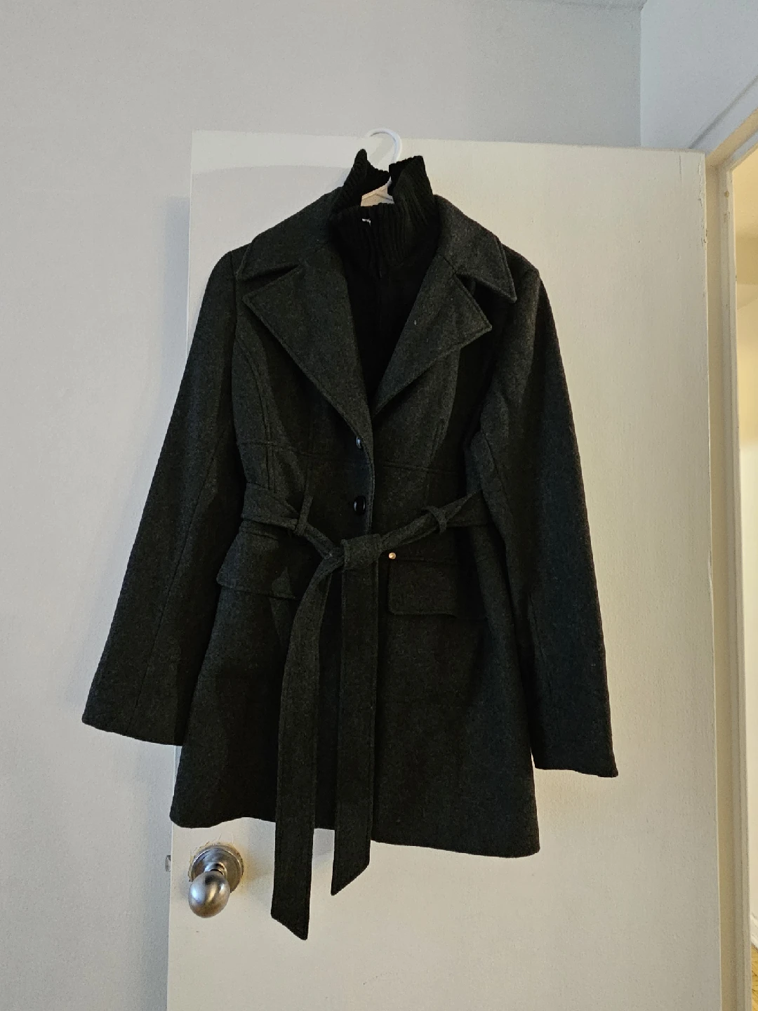 Marvin Richards New York Grey Wool Coat - Size L