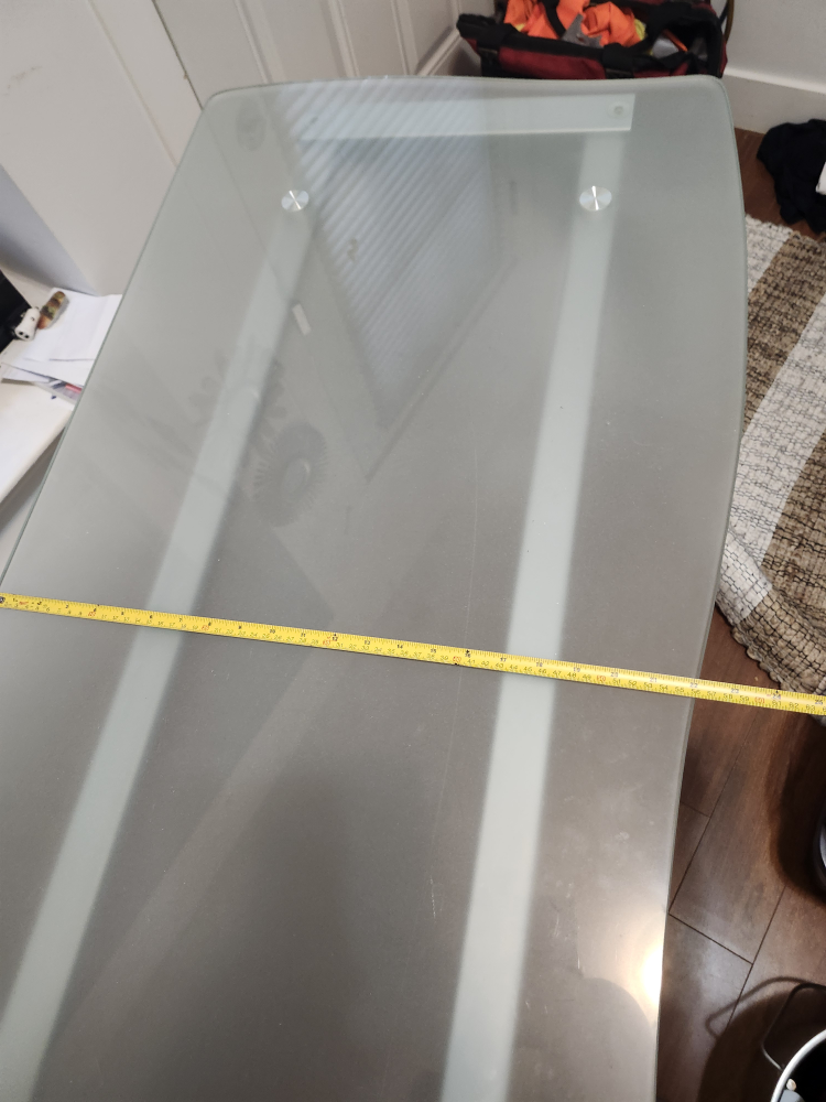Glass Top office Table - 115×56 cm - photo 2