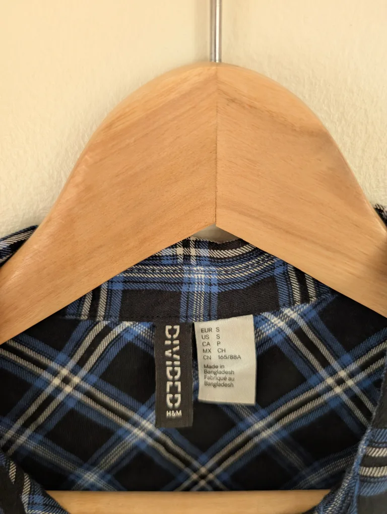 H&M Divided Plaid Flannel Shirt - Size S image indicator(2)