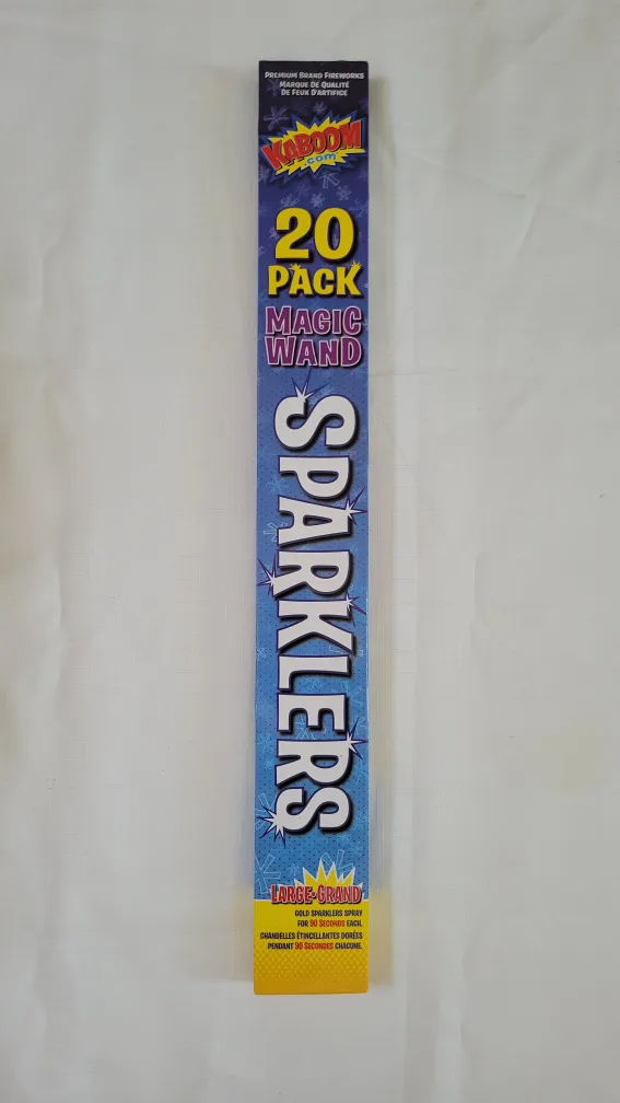 Brand New 20 Pack Kaboom Magic Large 20" Sparklers Wand image indicator(2)