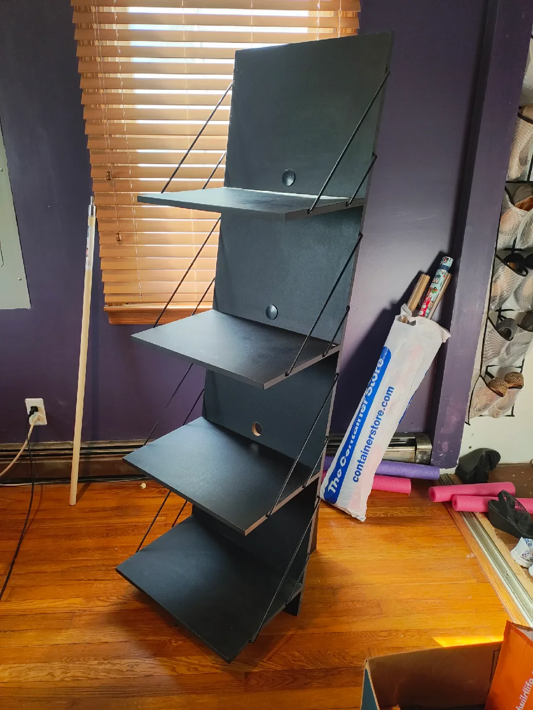 Black 4-Tier Shelf Ikea Logg Vintage 1990's image indicator(2)