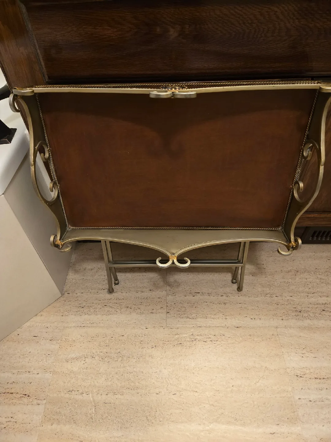 Vintage Style folding table with matching shelf. image indicator(7)