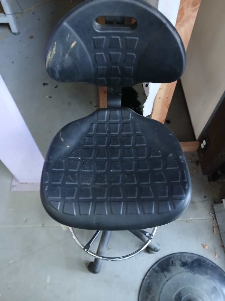Black Rolling Work Stool - photo 3