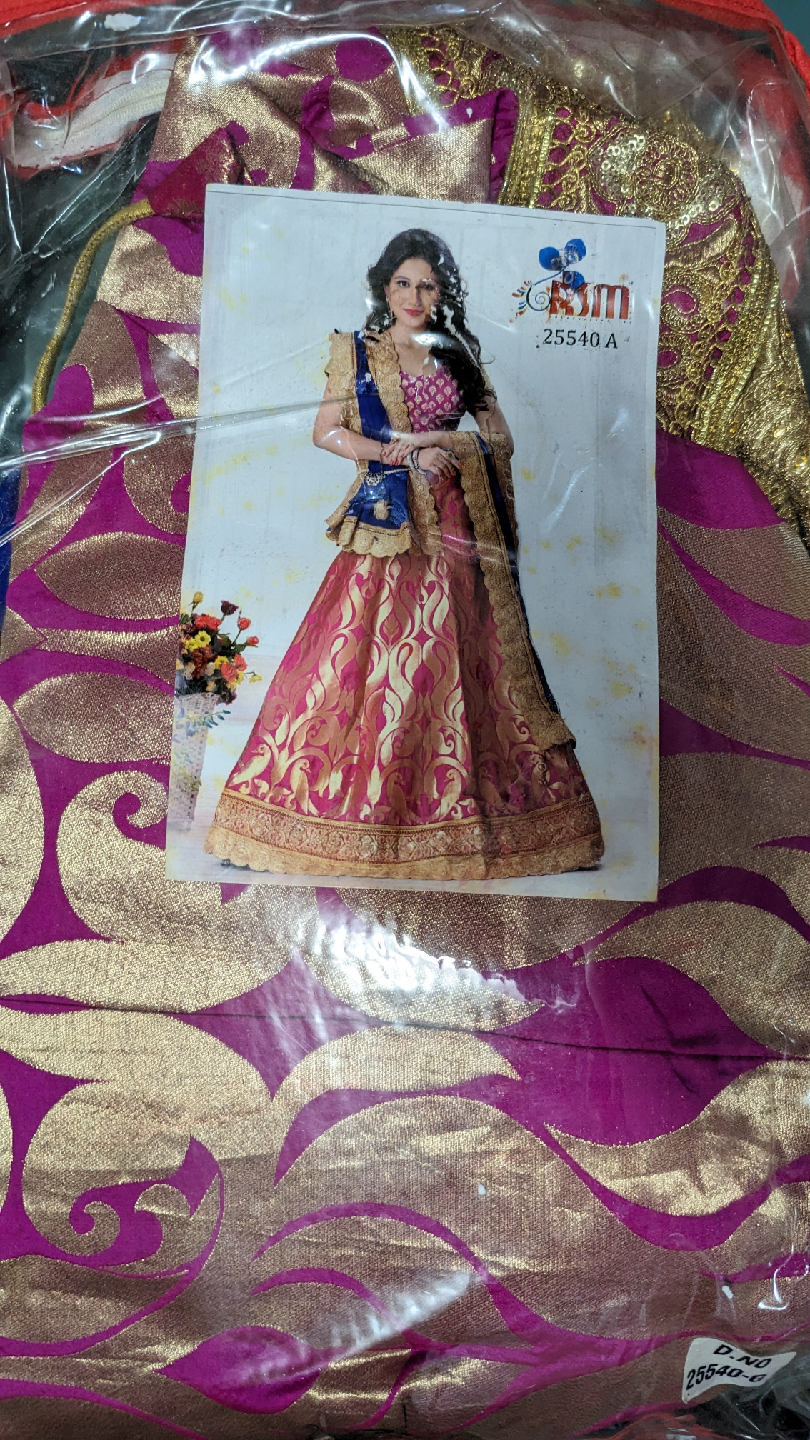 Indian Lehenga Choli - Pink & Gold