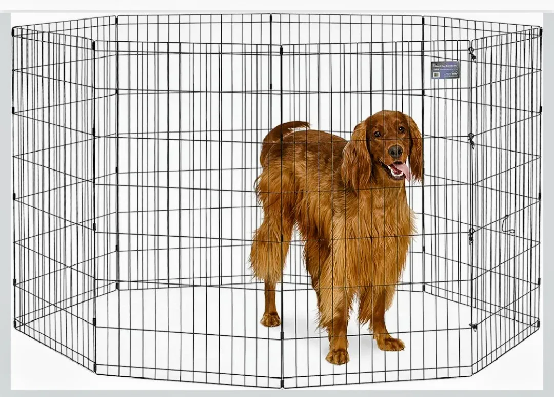 MidWest Black E-Coat Exercise Pen - 24" x 42"