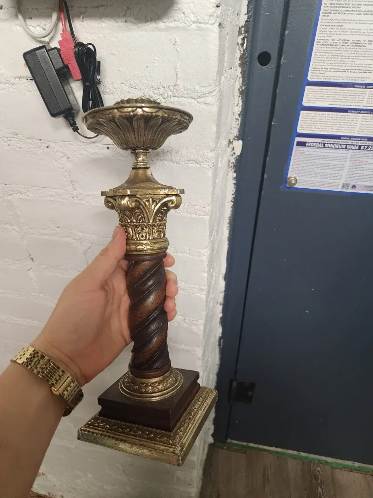 Pair of Vintage  antique Style Candlestick Holders image indicator(4)