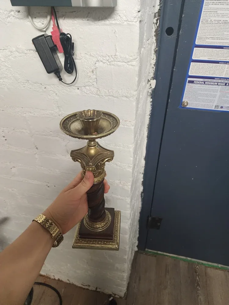 Pair of Vintage  antique Style Candlestick Holders image indicator(5)