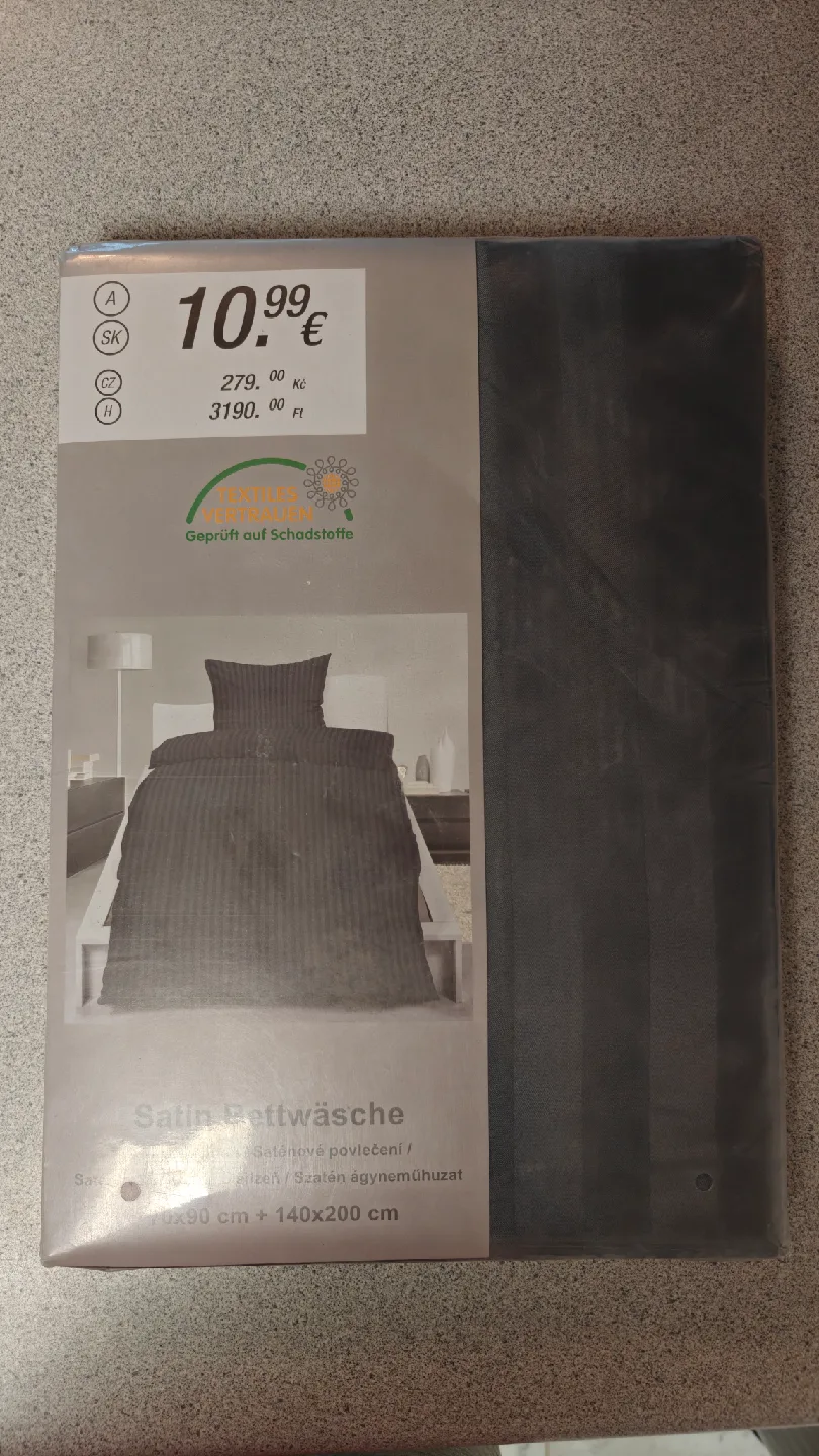 Satin Bettwäsche Bedding Set 70x90cm + 140x200cm - New