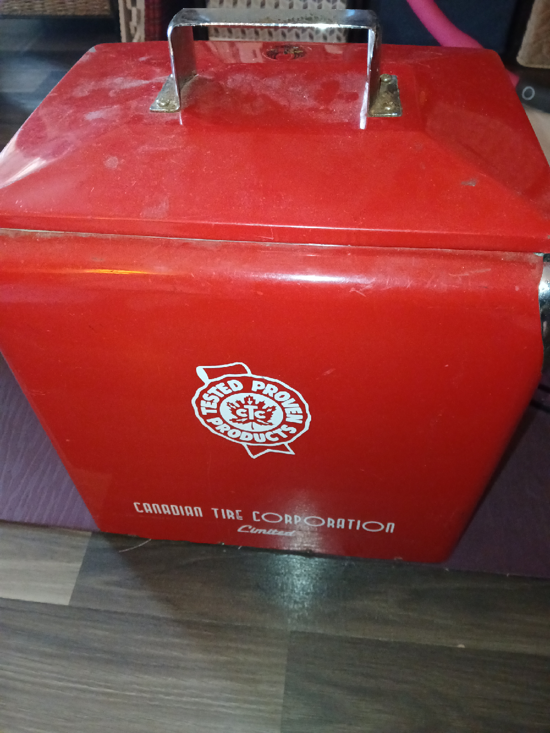 Vintage Canadian Tire Cooler - Red