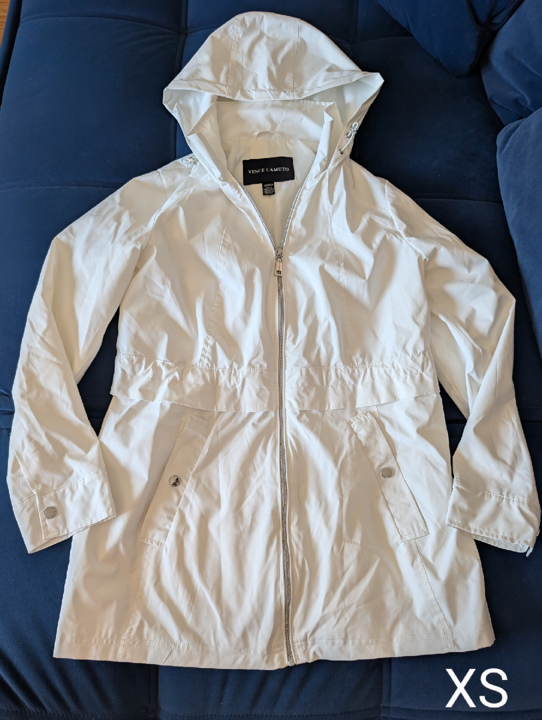 Vince Camuto White Hooded Jacket - XS