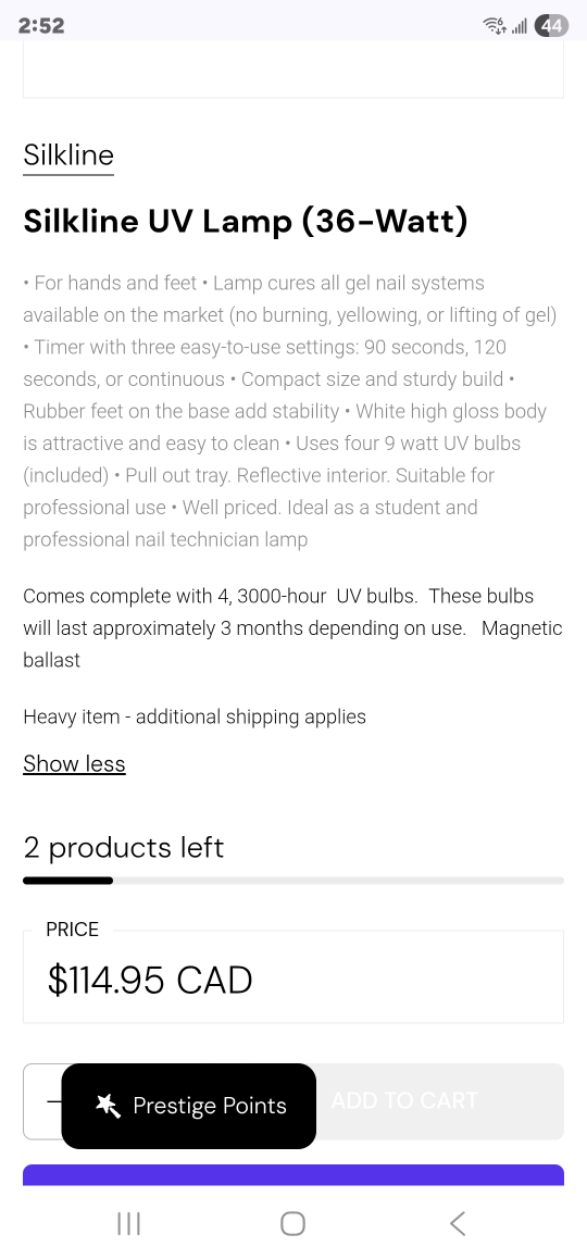 Silkline Professional 22HUVLAMPCNC UV Lamp - photo 5