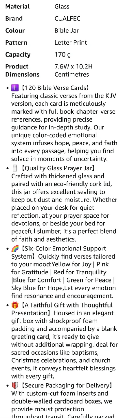 Bible Verse Jar - 120 Colour-Coded Scripture Cards image indicator(10)