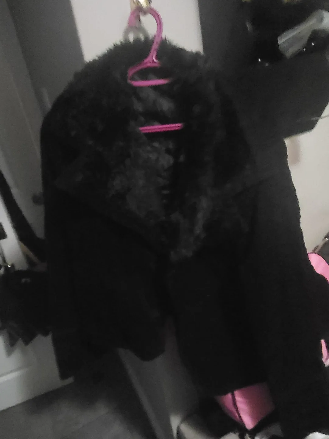 Black Fur Collar Jacket thumbnail