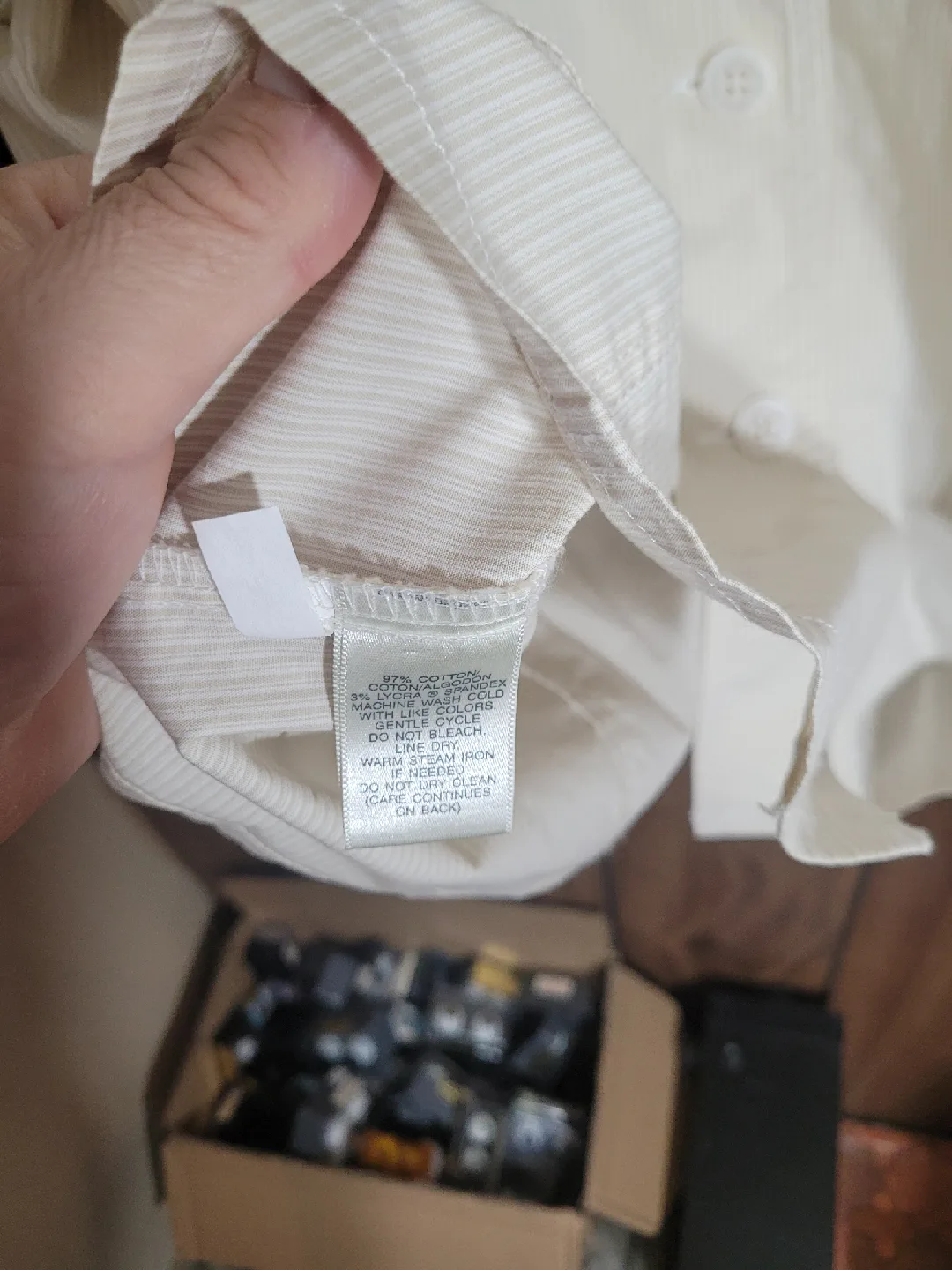 Susan Bristol XL Beige Striped Jacket image indicator(5)