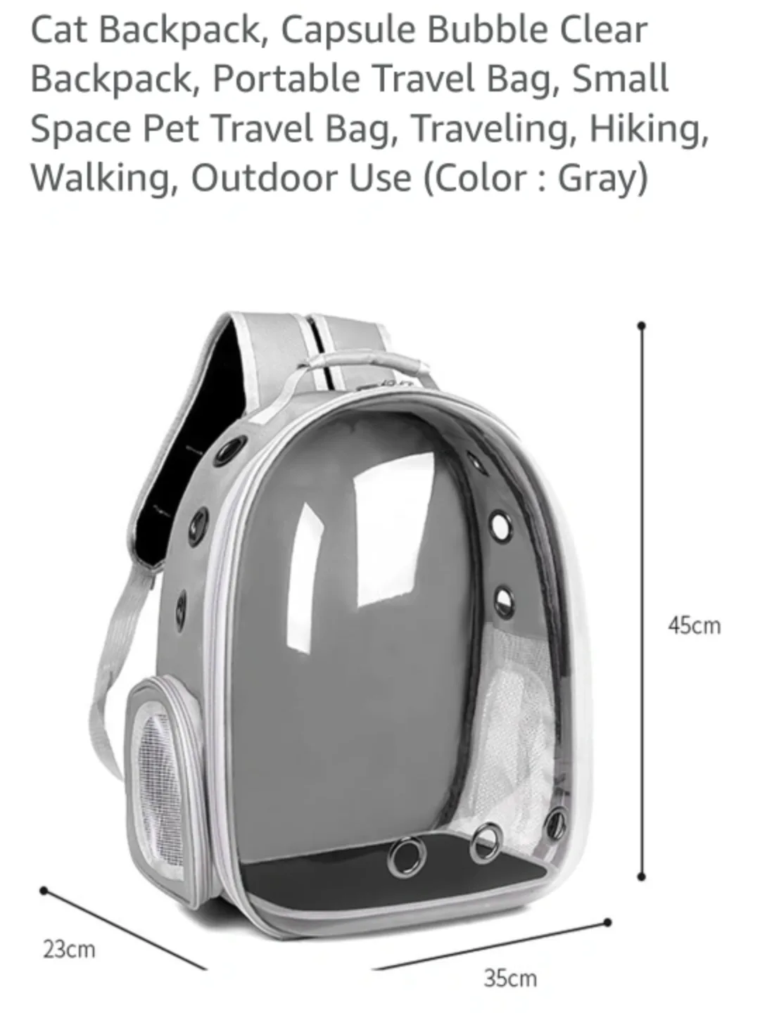New Pet Carrier Backpack - Space Capsule Design image indicator(9)