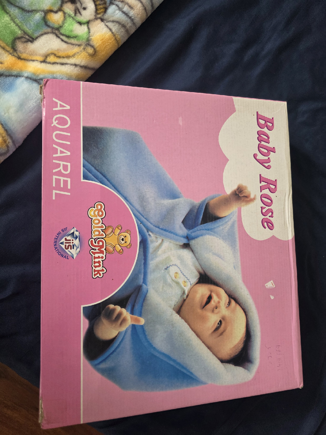 Gold Mink Baby Rose Blanket - New in Box!
