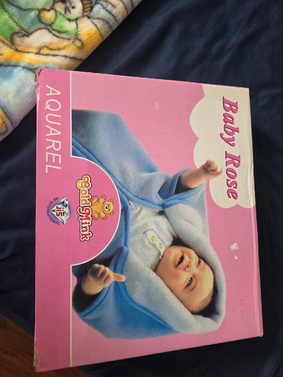 Gold Mink Baby Rose Blanket - New in Box! thumbnail