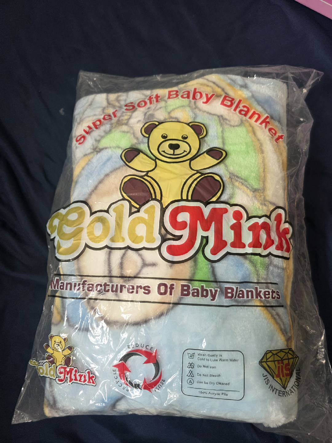 Gold Mink Baby Rose Blanket - New in Box! - photo 5