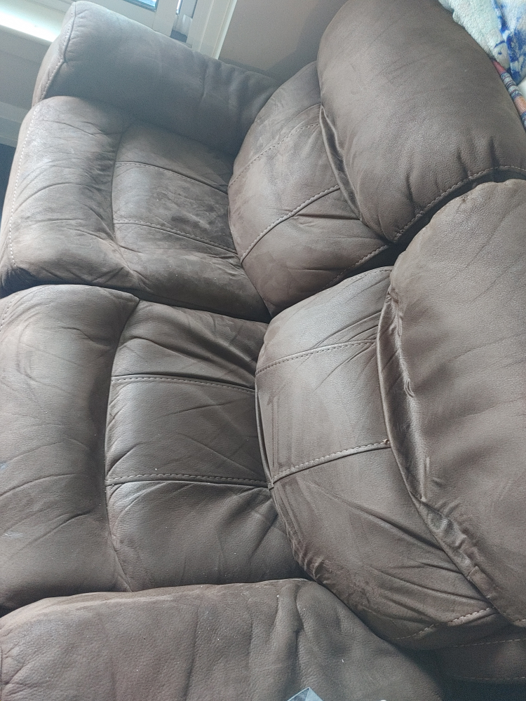 Brown Reclining Sofa - photo 3