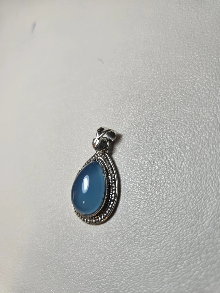 Blue Stone Pendant pure silver - photo 2