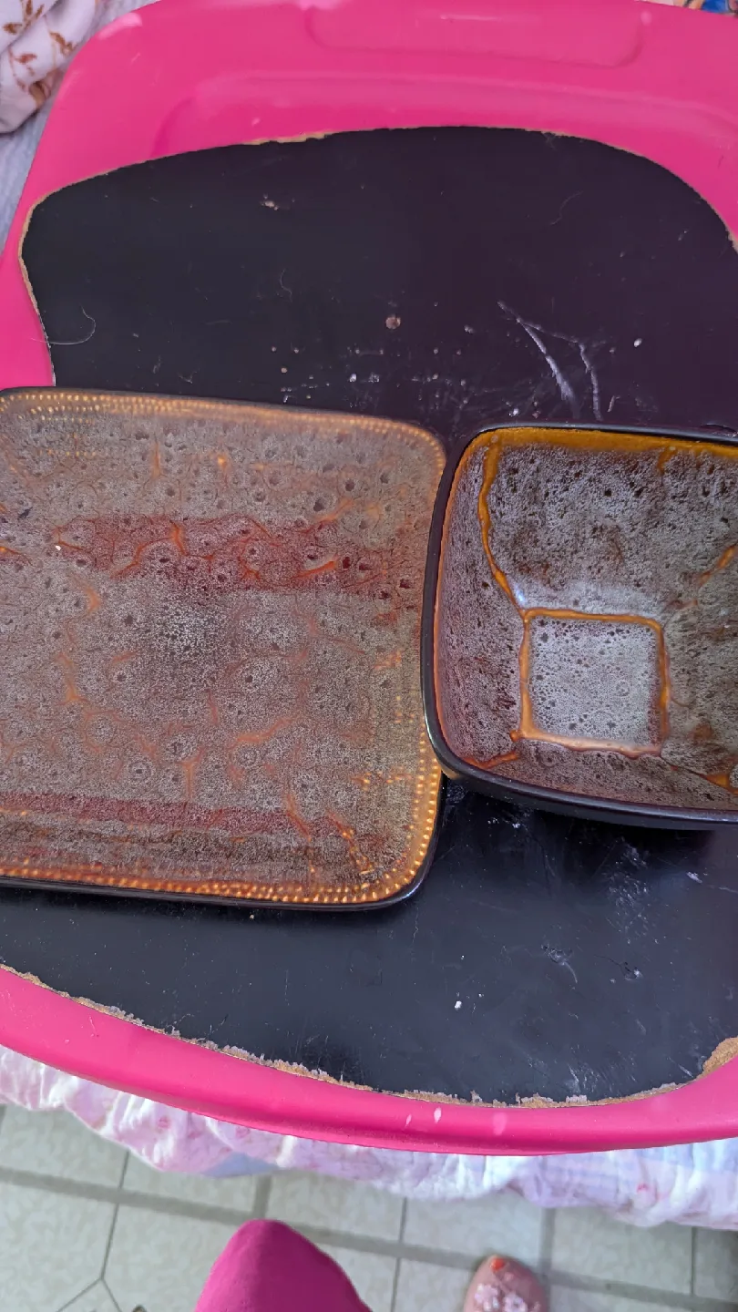 Square Bowl & Plate Set - Brown image indicator(2)