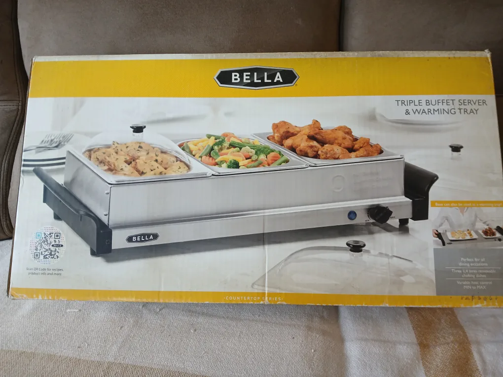Bella Triple Buffet Server & Warming Tray. Non-negotiable. image indicator(4)