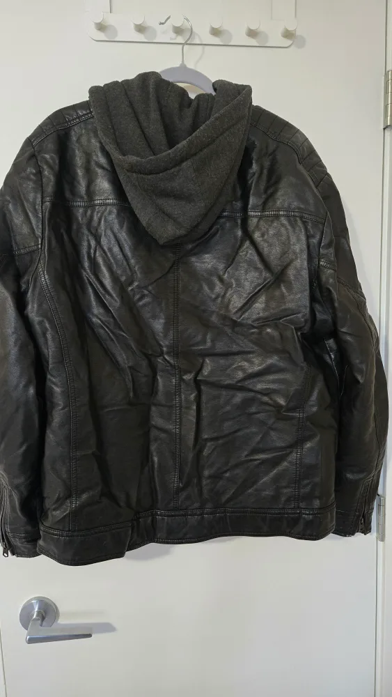 Buffalo David Bitton Black Leather Jacket XL image indicator(4)