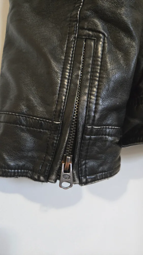 Buffalo David Bitton Black Leather Jacket XL image indicator(5)