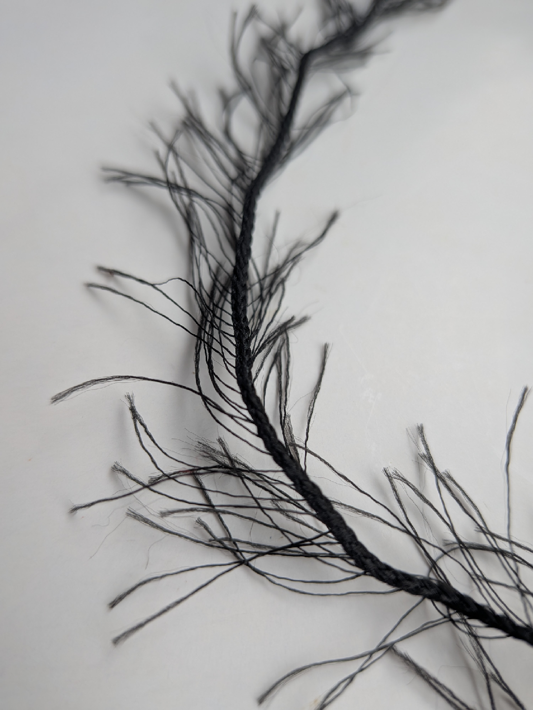 About 12 yards Black eyelash yarn for knitting or crochet - photo 5