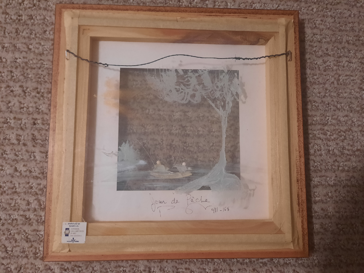 Framed "Jour de Pêche" Print - photo 2