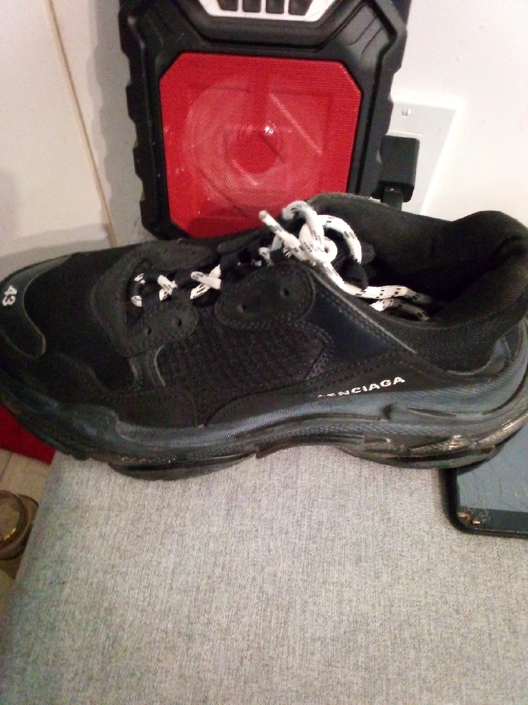 Balenciaga Triple S Black Size 43