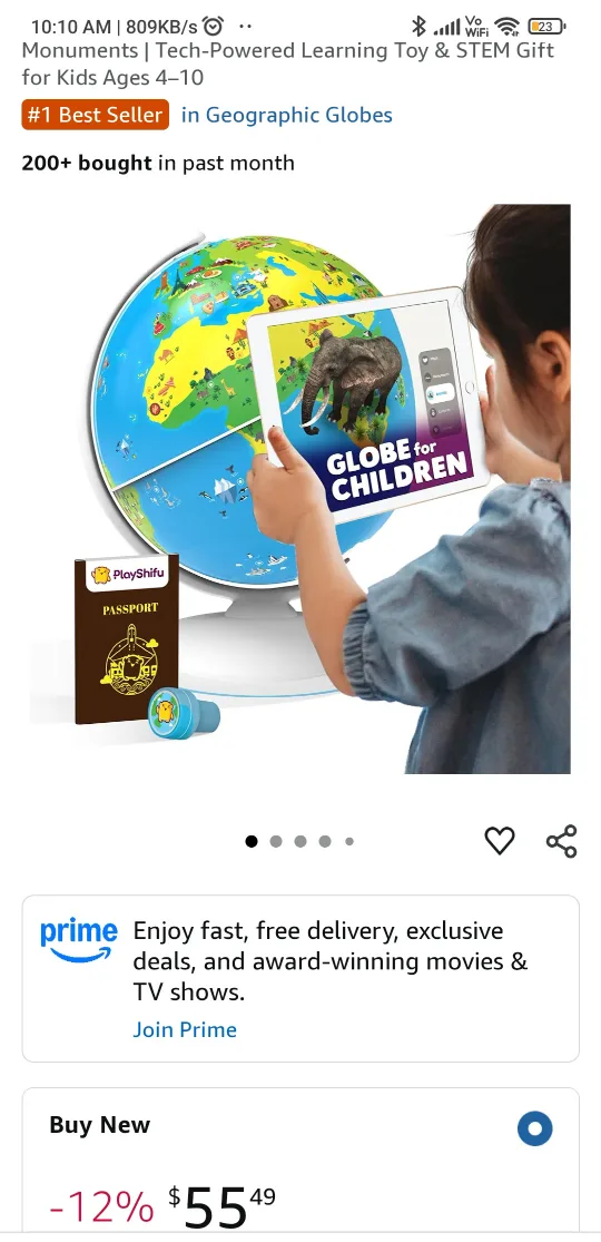 PlayShifu Orboot Earth AR Interactive Globe image indicator(5)