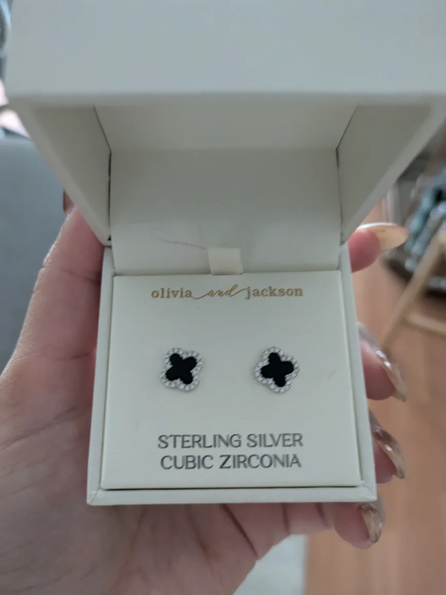 Olivia and Jackson Sterling Silver Clover Earrings thumbnail