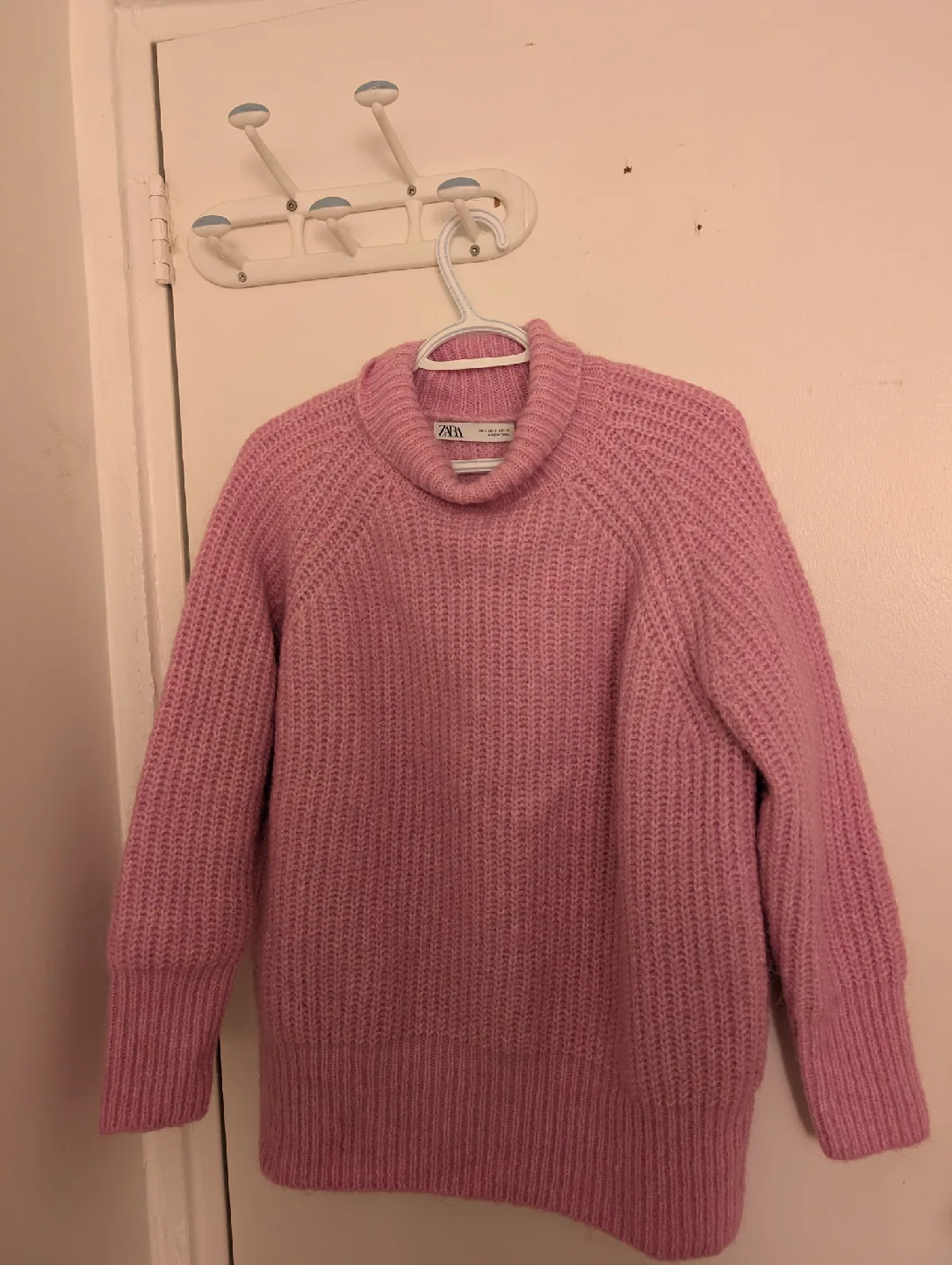 Zara Pink Knit Turtleneck Sweater - Size L