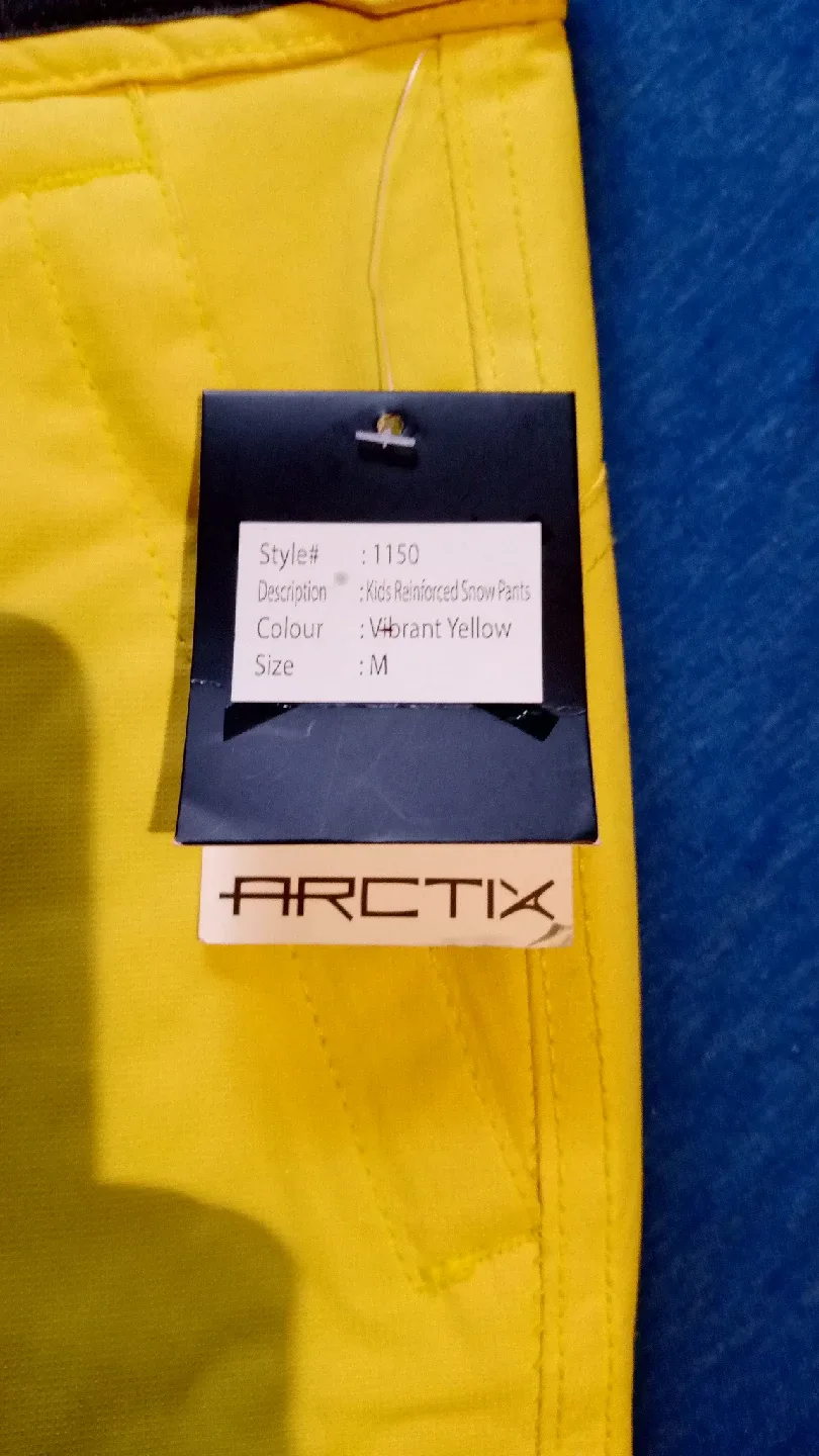 Arctix Kids Reinforced Snow Pants - Vibrant Yellow, Size M image indicator(2)