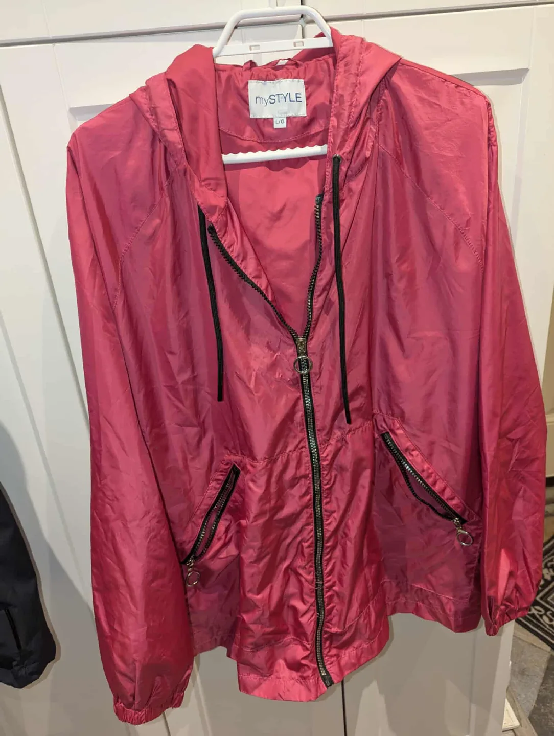 mySTYLE Pink Windbreaker Jacket - Size L/G thumbnail
