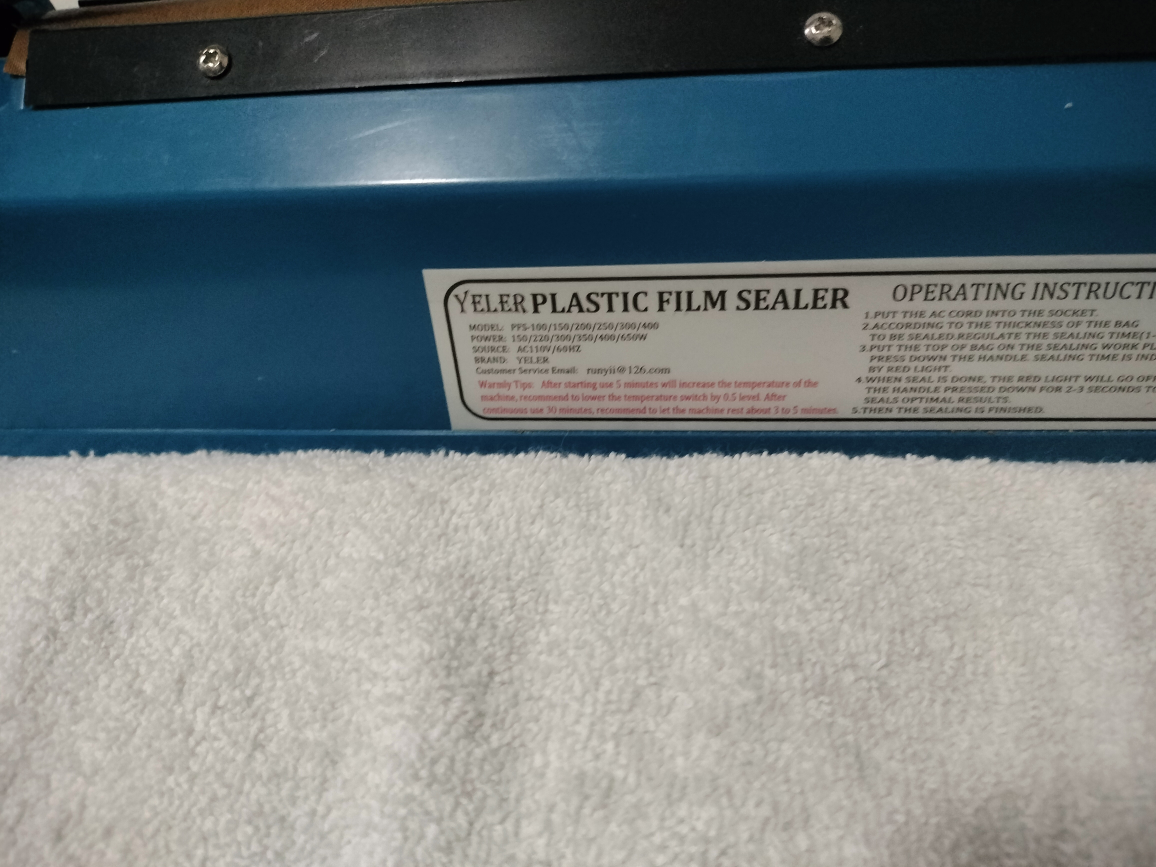 YELER PFS-300 Plastic Film Sealer