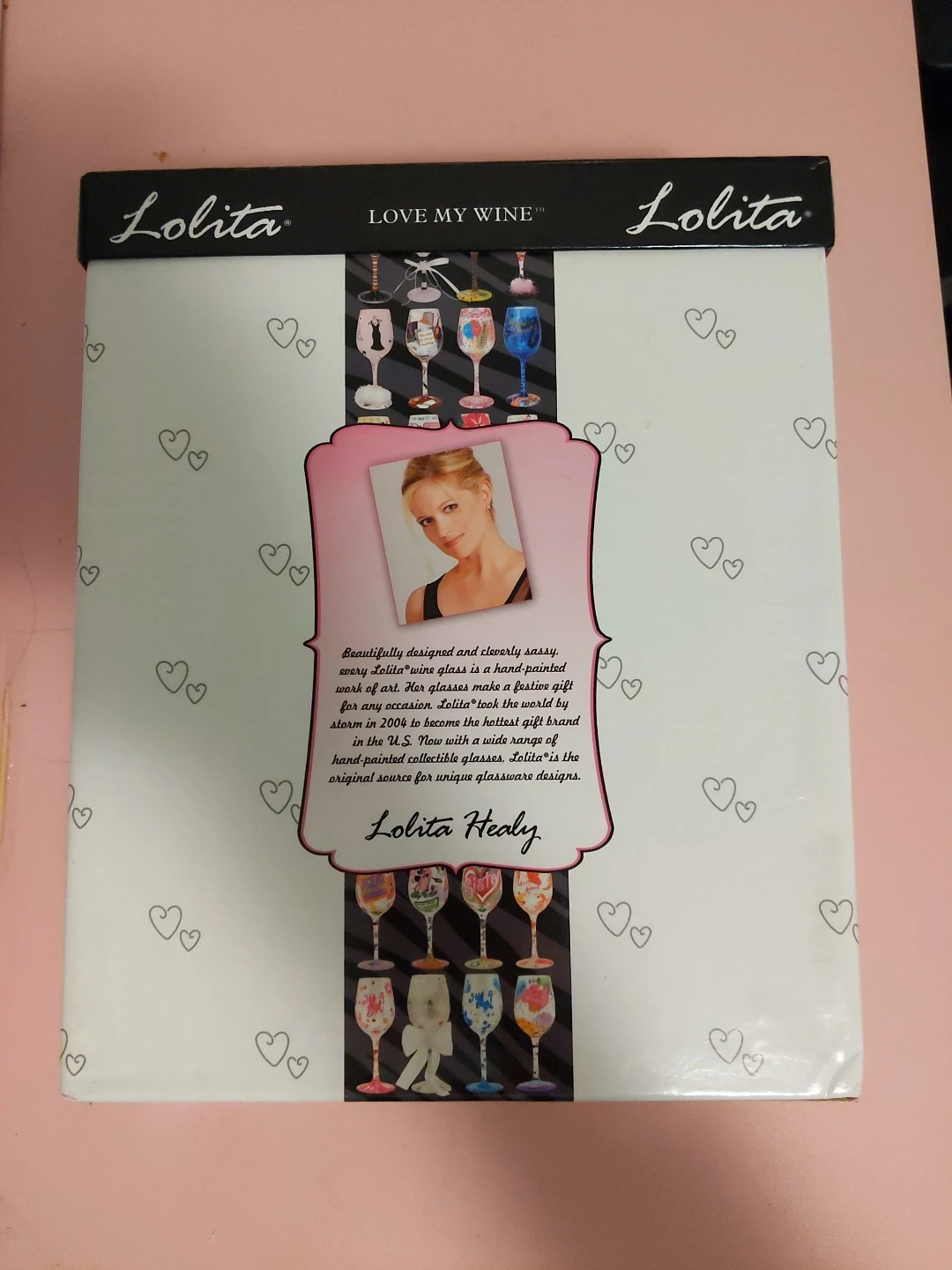 "LOLITA" LOVE MY WINE WEDDING "BRIDE & GROOM" 15 OZ WINE GLASSES - photo 3